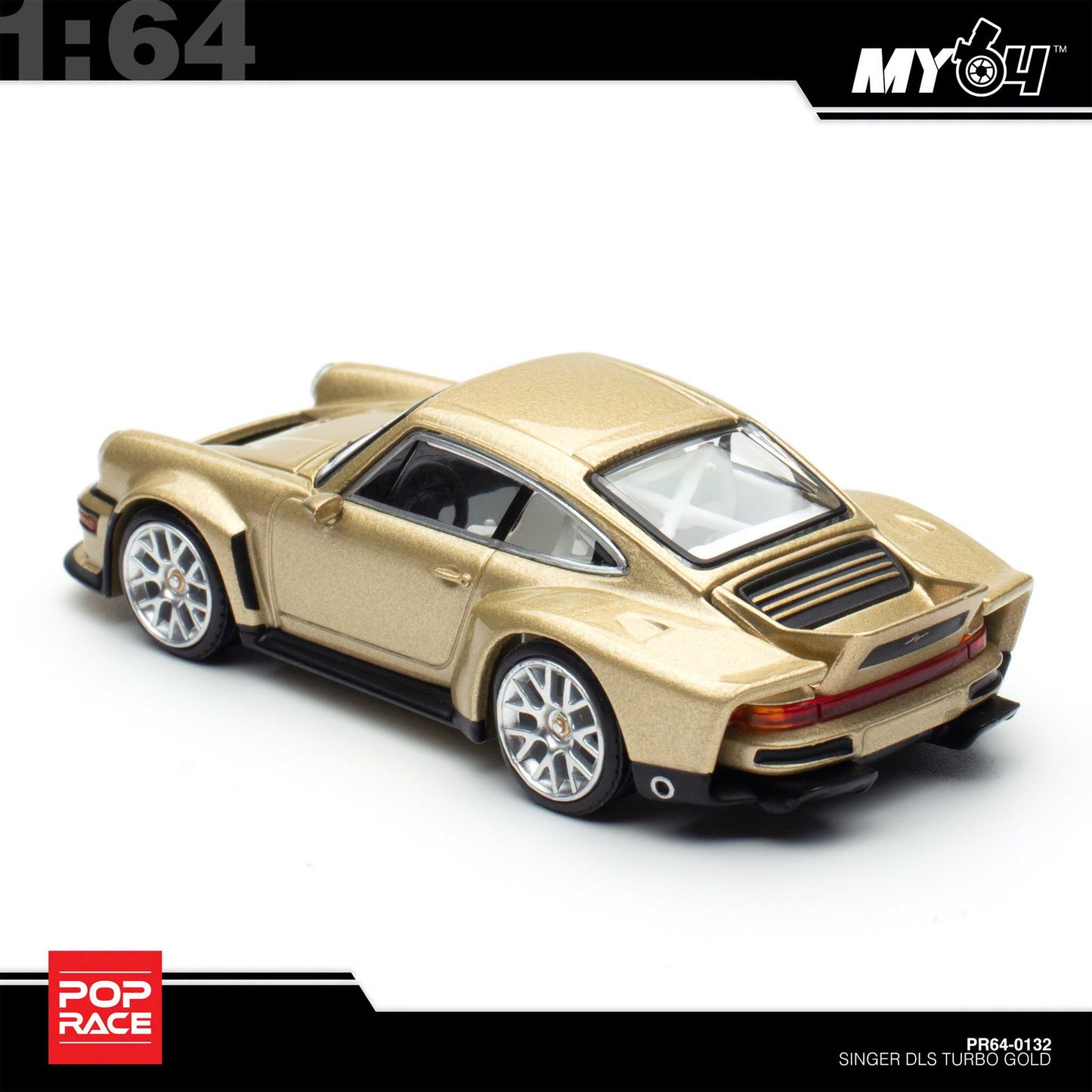 [Pop Race] 1:64 Singer DLS Turbo (Road) - Gold