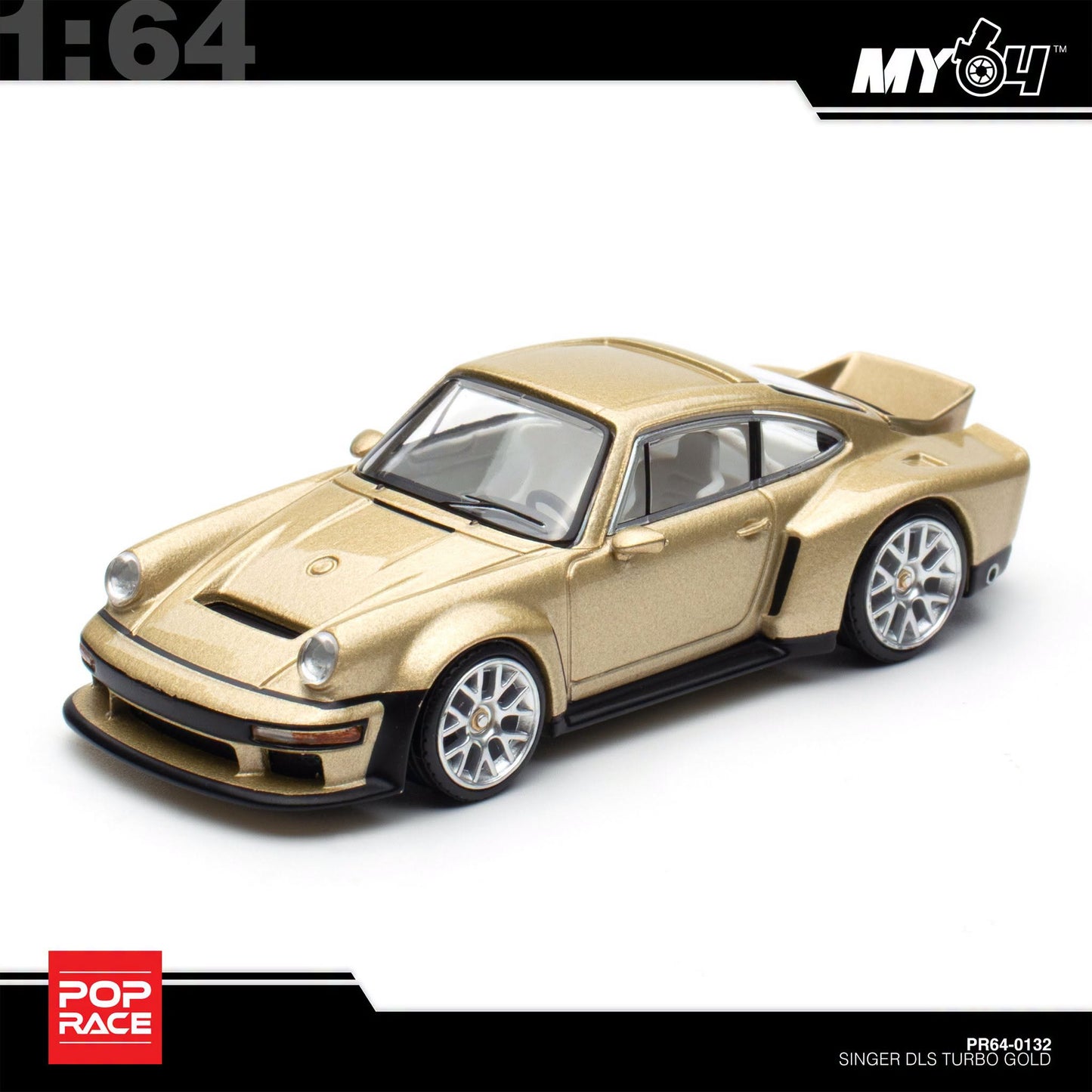 [Pop Race] 1:64 Singer DLS Turbo (Road) - Gold