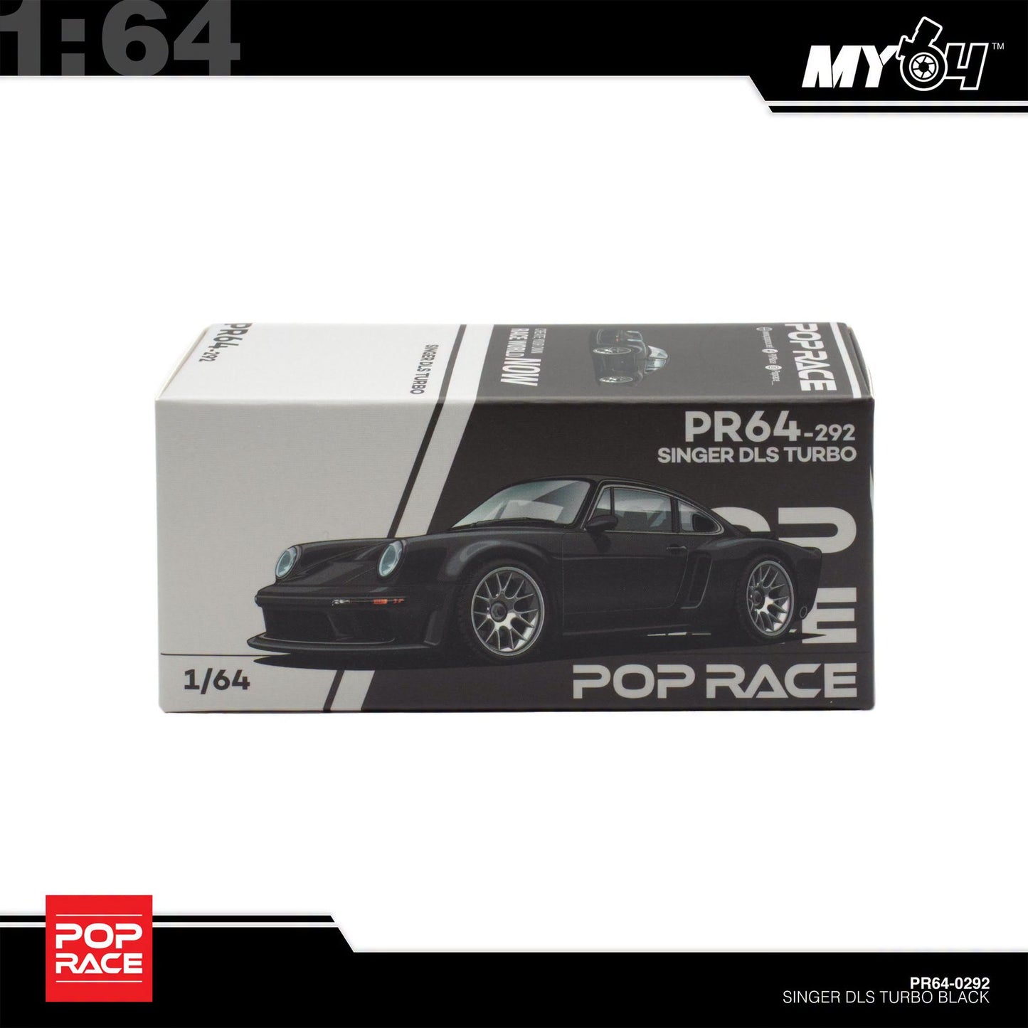 [Pop Race] 1:64 Singer DLS Turbo (Road) - Black