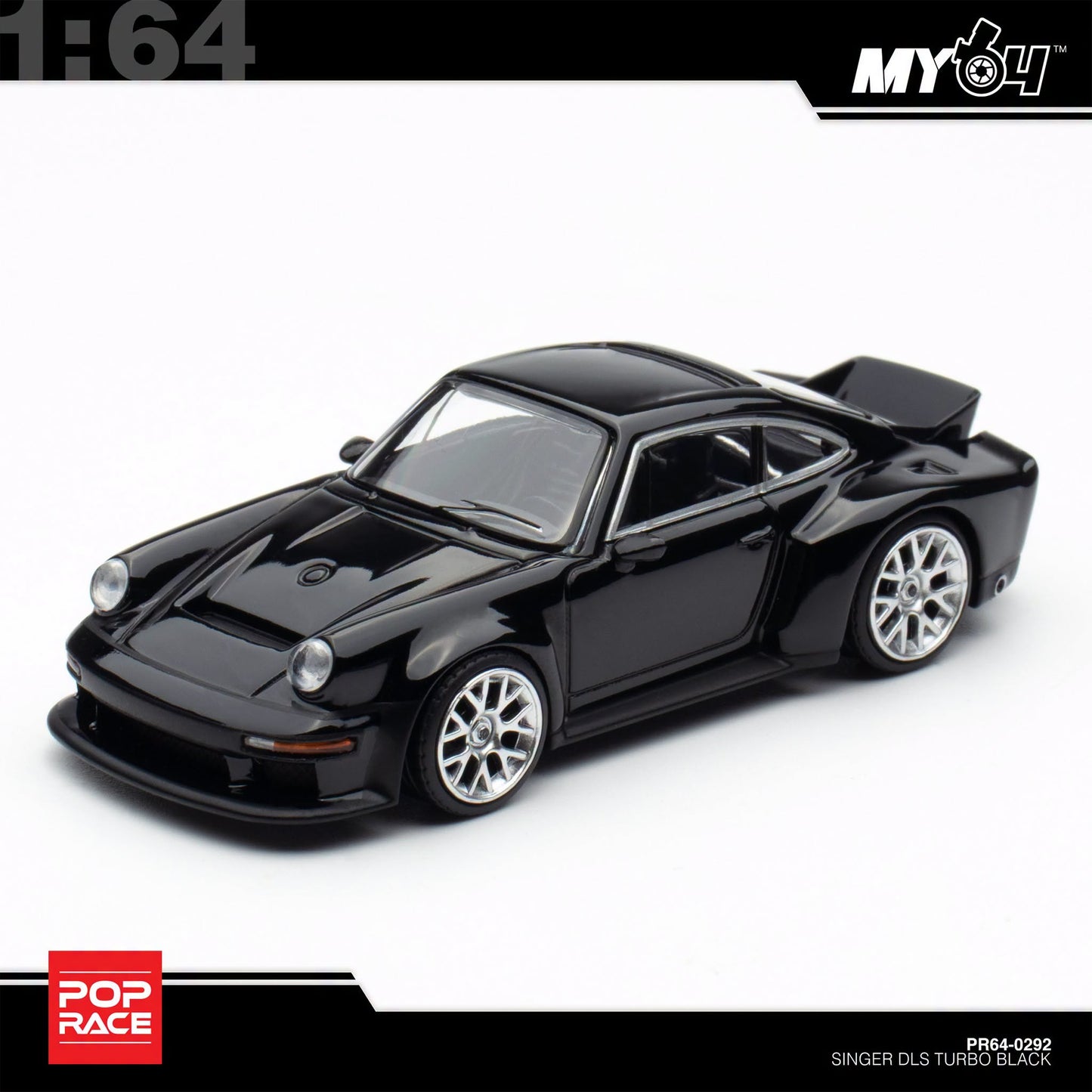 [Pop Race] 1:64 Singer DLS Turbo (Road) - Black