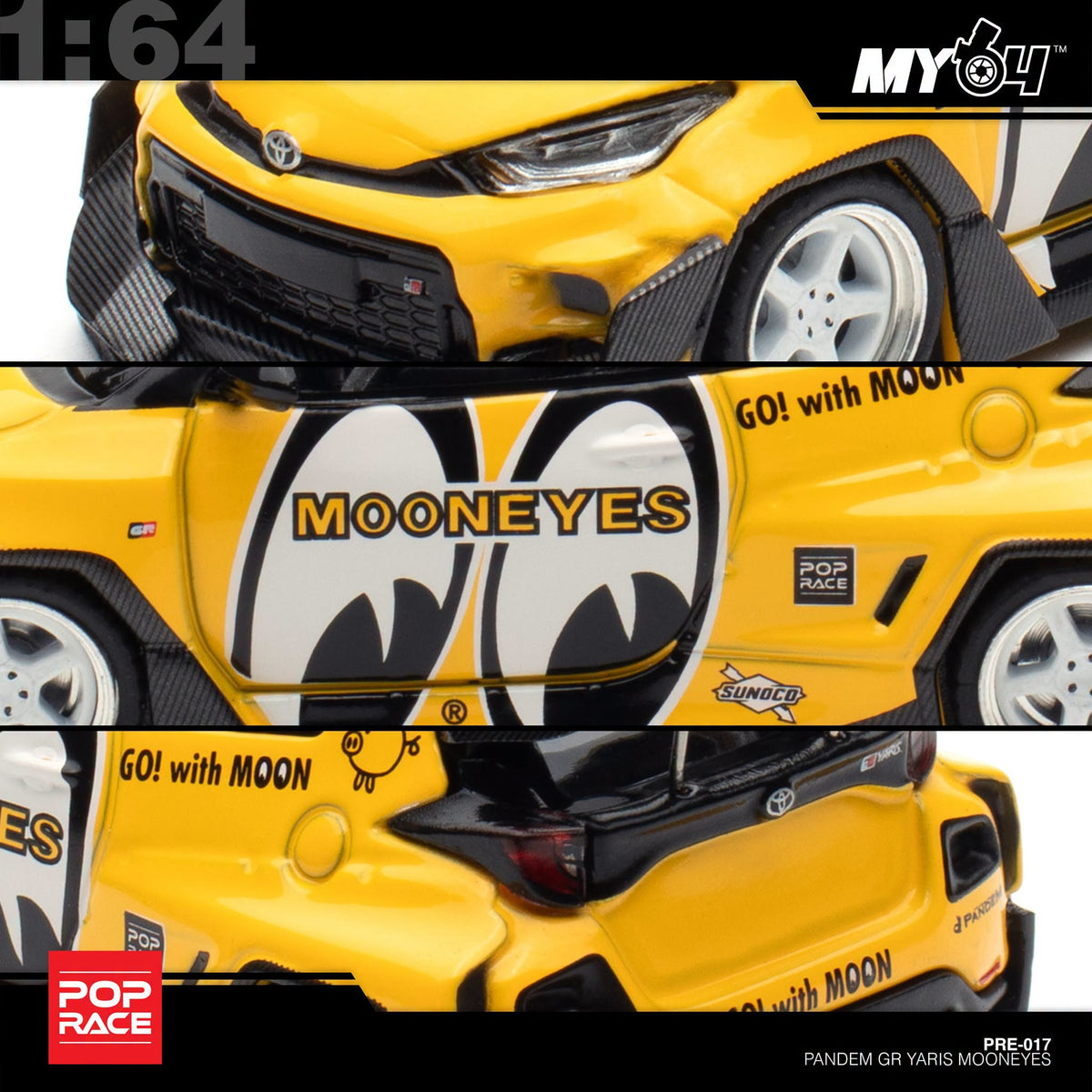 [Pop Race] 1:64 ENIGMA Pandem Toyota Yaris - MoonEyes