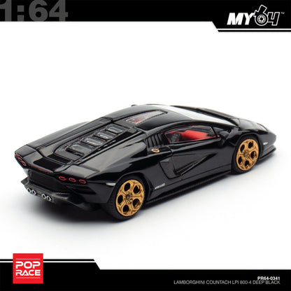 [Pop Race] 1:64 Lamborghini Countach LPI 800-4 - Deep Black