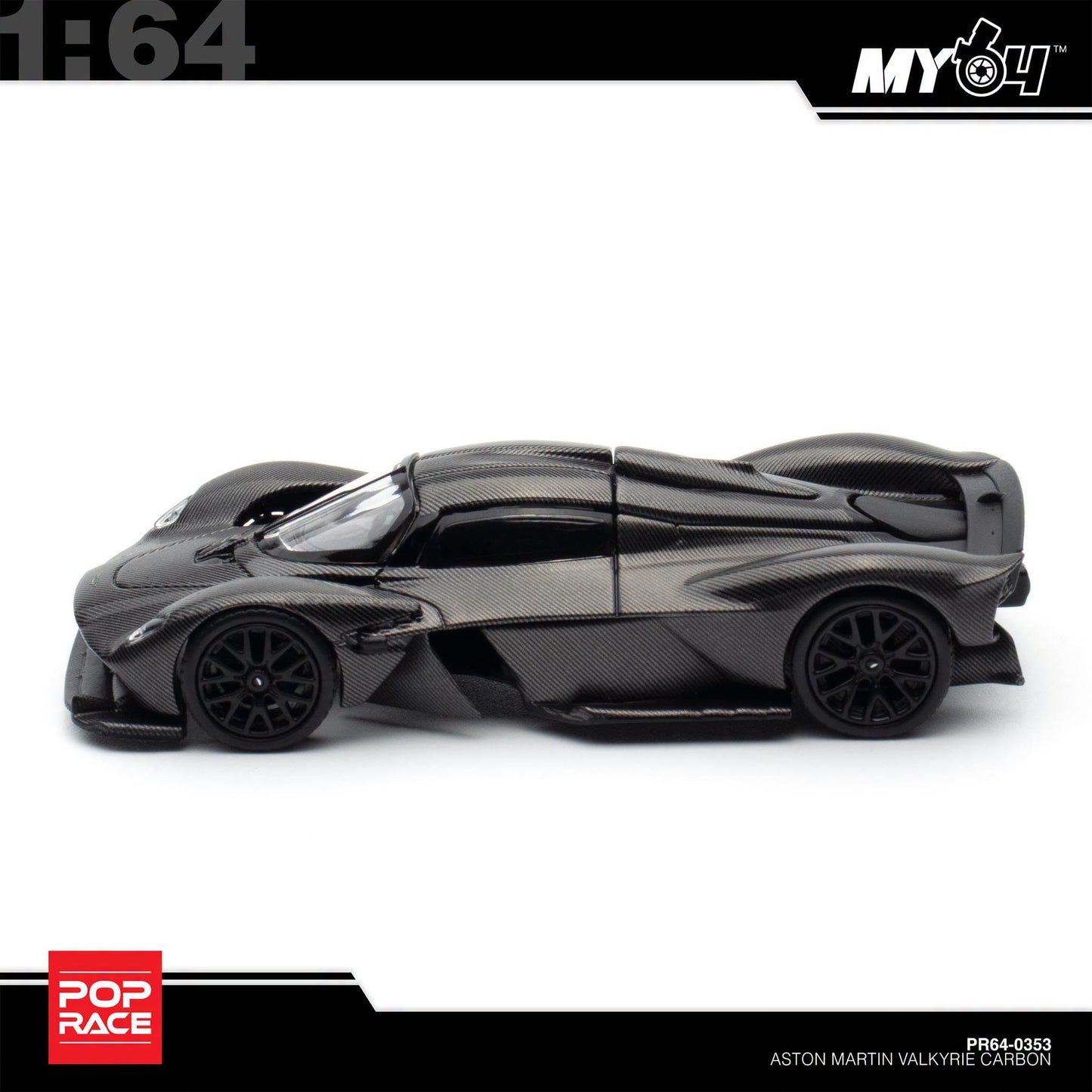 (UNSEAL UNIT) [Pop Race] 1:64 Aston Martin Valkyrie - Carbon Edition