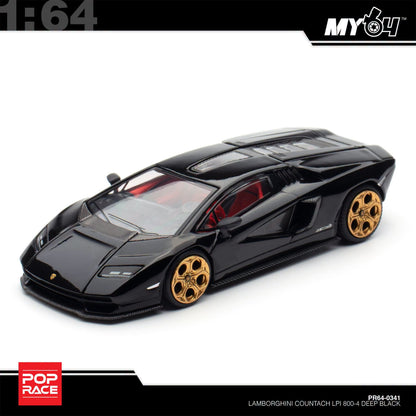 [Pop Race] 1:64 Lamborghini Countach LPI 800-4 - Deep Black