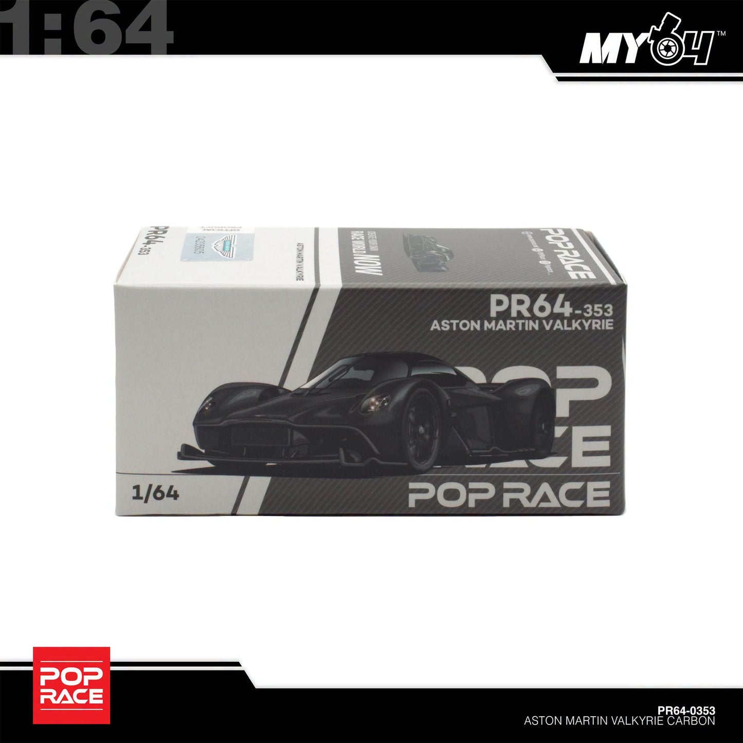 (UNSEAL UNIT) [Pop Race] 1:64 Aston Martin Valkyrie - Carbon Edition