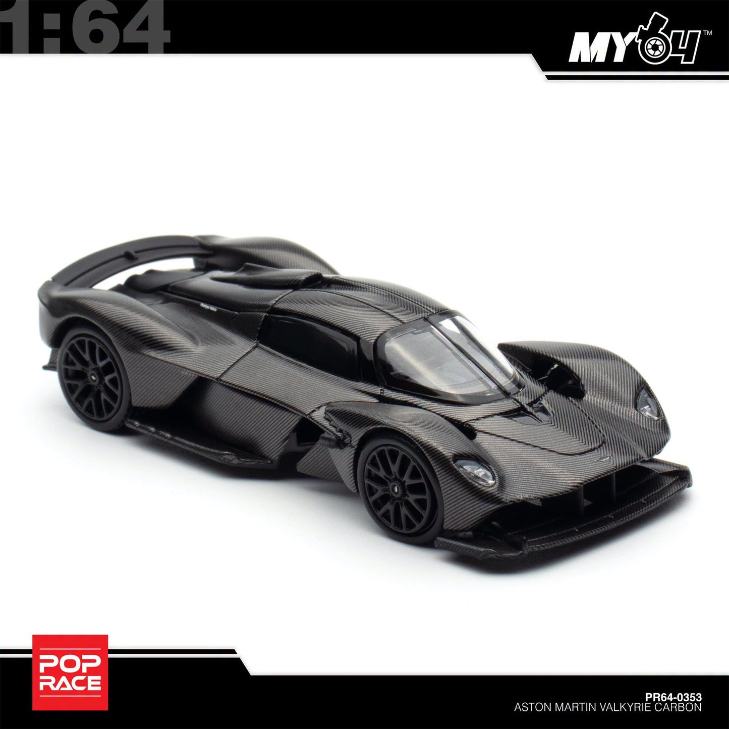 (UNSEAL UNIT) [Pop Race] 1:64 Aston Martin Valkyrie - Carbon Edition