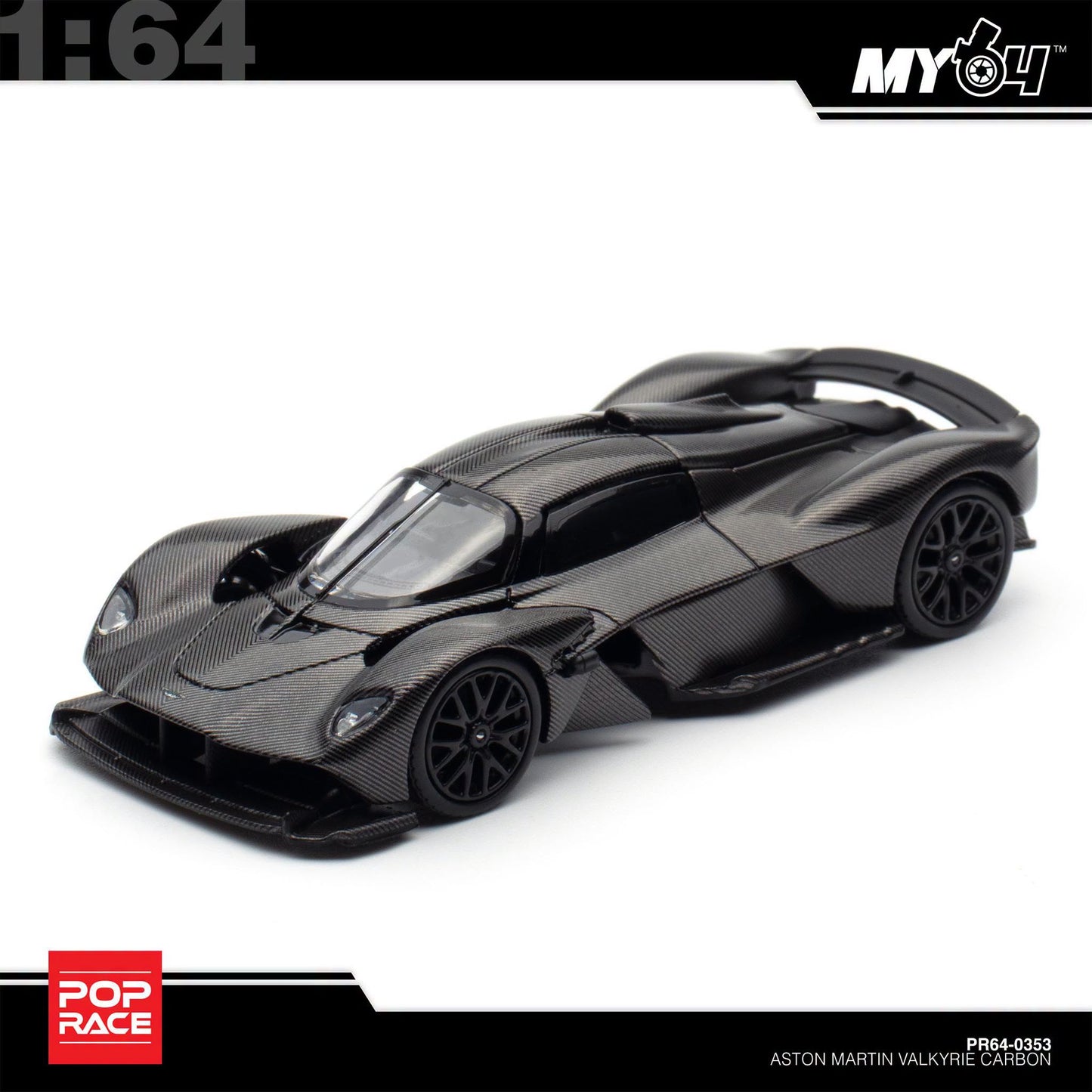 (UNSEAL UNIT) [Pop Race] 1:64 Aston Martin Valkyrie - Carbon Edition