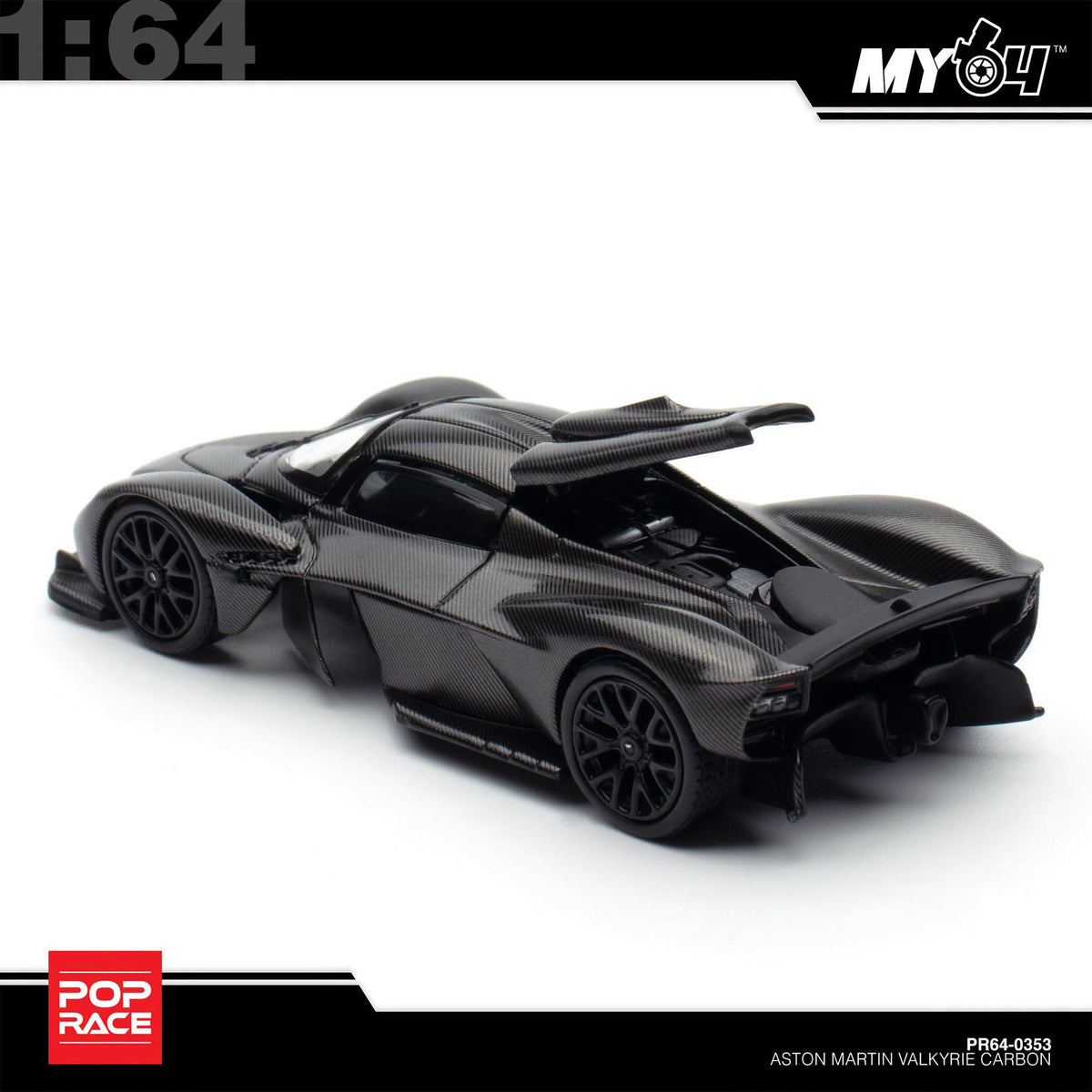 (UNSEAL UNIT) [Pop Race] 1:64 Aston Martin Valkyrie - Carbon Edition