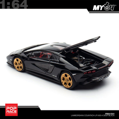 [Pop Race] 1:64 Lamborghini Countach LPI 800-4 - Deep Black