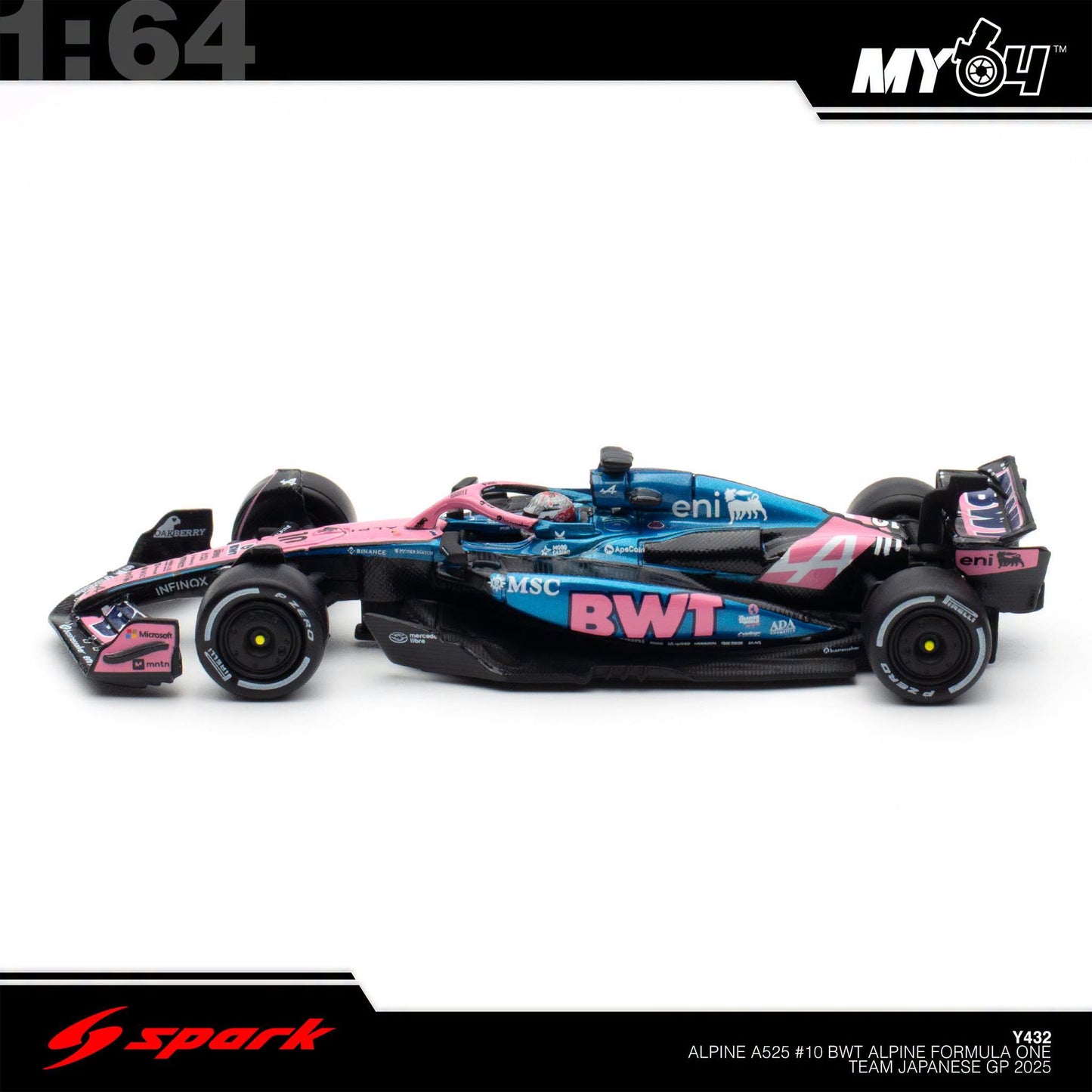 [Sparky] 1:64 Alpine A525 No.10 BWT Alpine Formula One Team - Japanese GP 2025 - Pierre Gasly