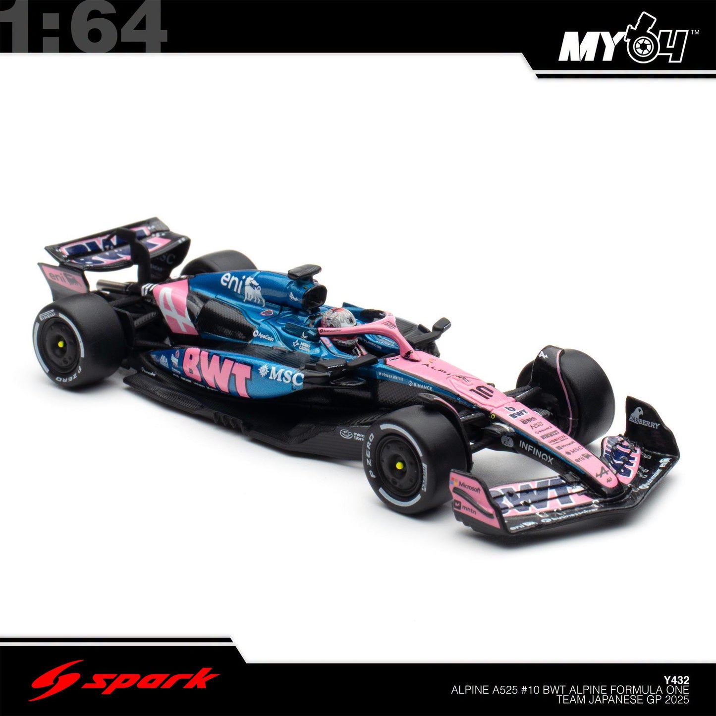 [Sparky] 1:64 Alpine A525 No.10 BWT Alpine Formula One Team - Japanese GP 2025 - Pierre Gasly