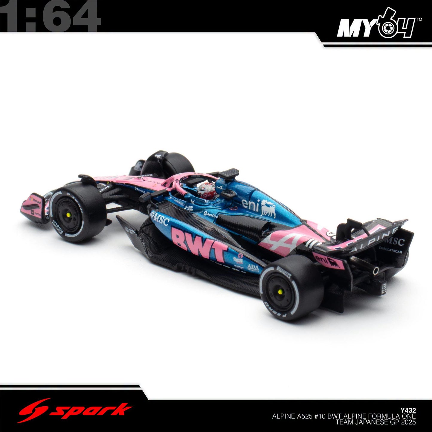[Sparky] 1:64 Alpine A525 No.10 BWT Alpine Formula One Team - Japanese GP 2025 - Pierre Gasly