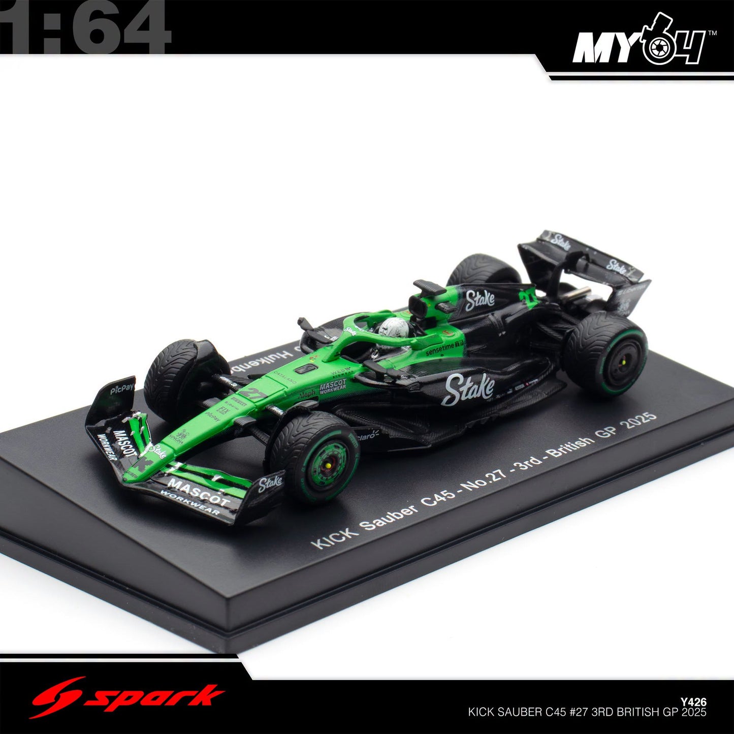 [Sparky] 1:64 Kick Sauber C45 No.27 Stake F1 Team Kick Sauber - 7th Australian GP 2025 - Nico Hulkenberg