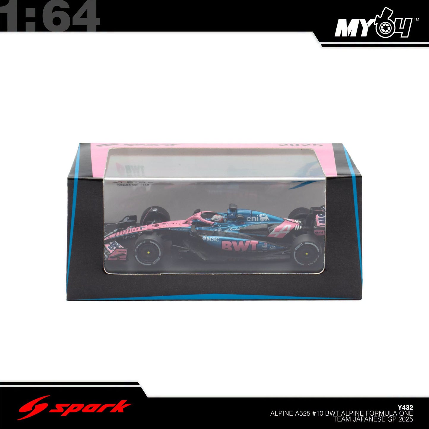 [Sparky] 1:64 Alpine A525 No.10 BWT Alpine Formula One Team - Japanese GP 2025 - Pierre Gasly