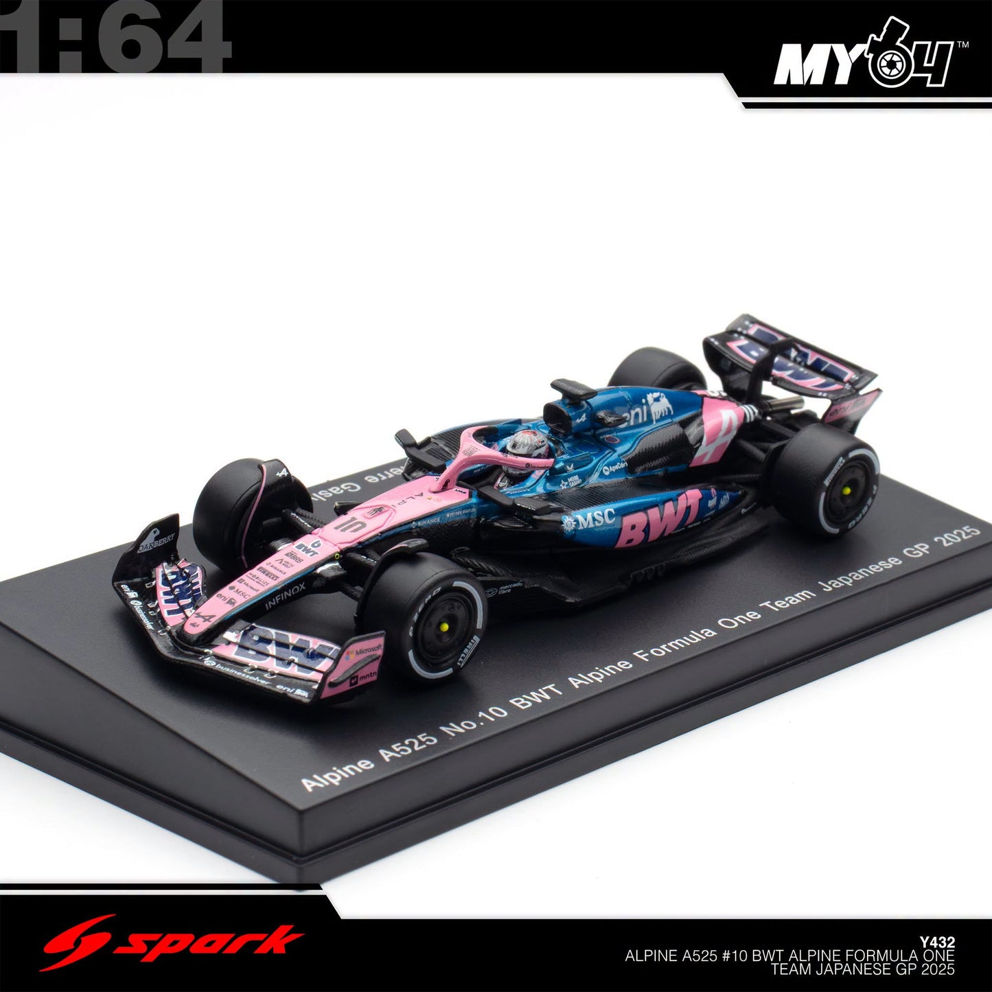 [Sparky] 1:64 Alpine A525 No.10 BWT Alpine Formula One Team - Japanese GP 2025 - Pierre Gasly