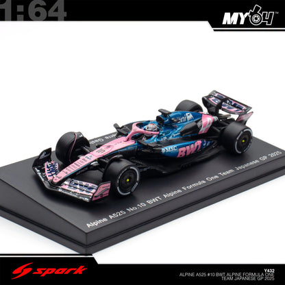 [Sparky] 1:64 Alpine A525 No.10 BWT Alpine Formula One Team - Japanese GP 2025 - Pierre Gasly