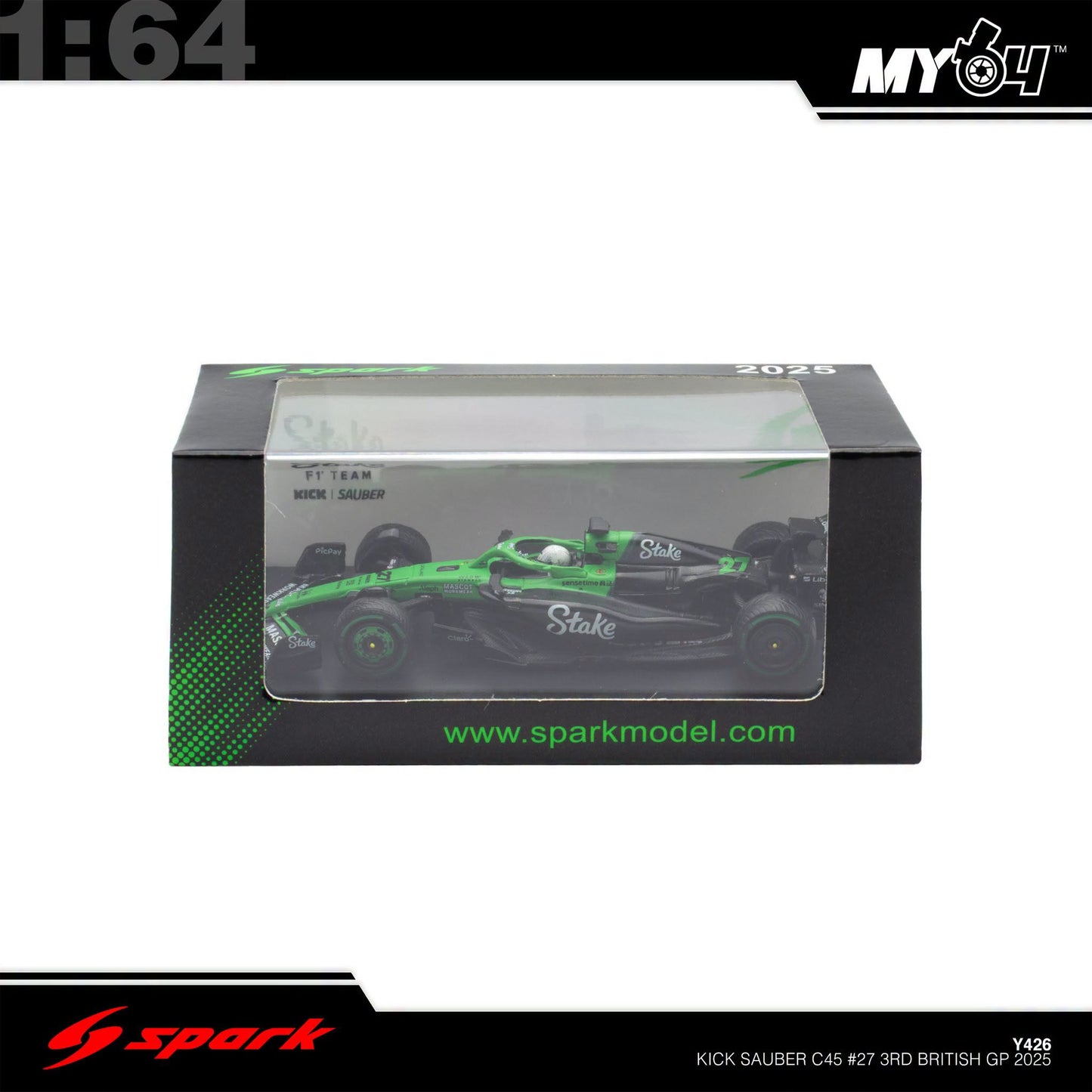 [Sparky] 1:64 Kick Sauber C45 No.27 Stake F1 Team Kick Sauber - 7th Australian GP 2025 - Nico Hulkenberg