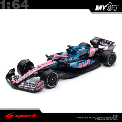 [Sparky] 1:64 Alpine A525 No.10 BWT Alpine Formula One Team - Japanese GP 2025 - Pierre Gasly