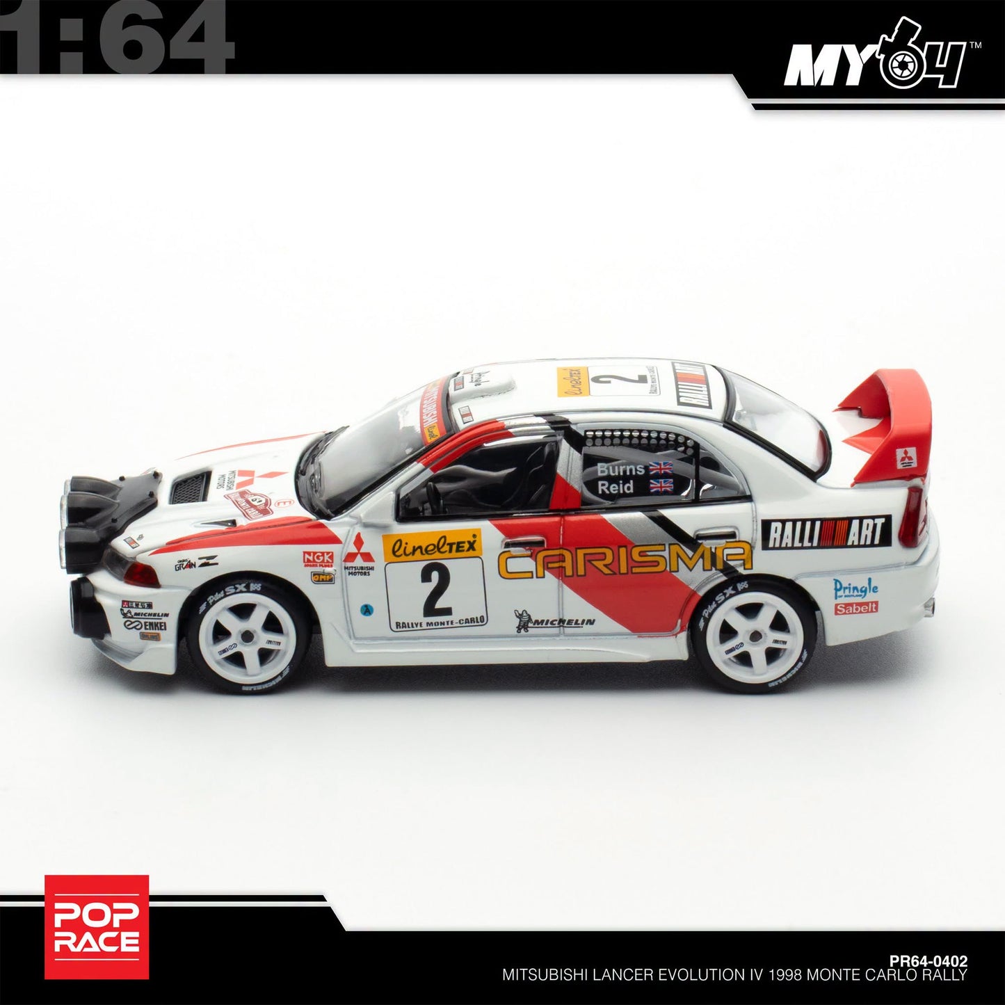 [Pop Race] 1:64 Mitsubishi Lancer Evolution IV - 1998 Monte Carlo