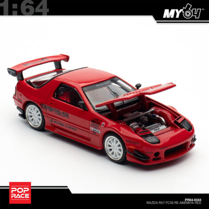 [Pop Race] 1:64 Mazda RX-7 FC3S RE-Amemiya - Red