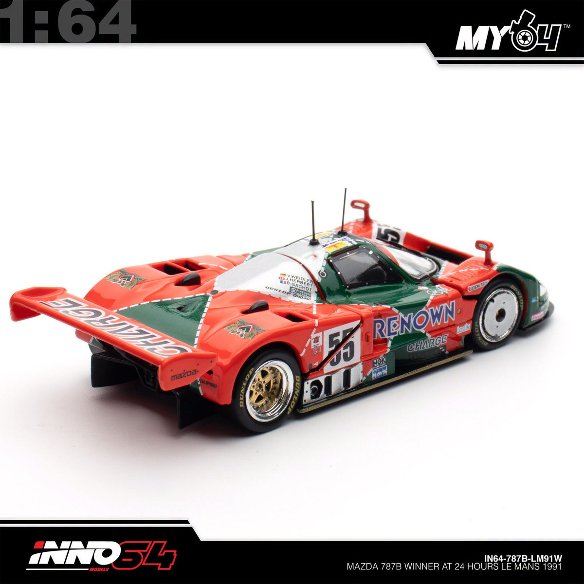 [INNO64] 1:64 Mazda 787B Winner at 24 Hours of Le Mans 1991