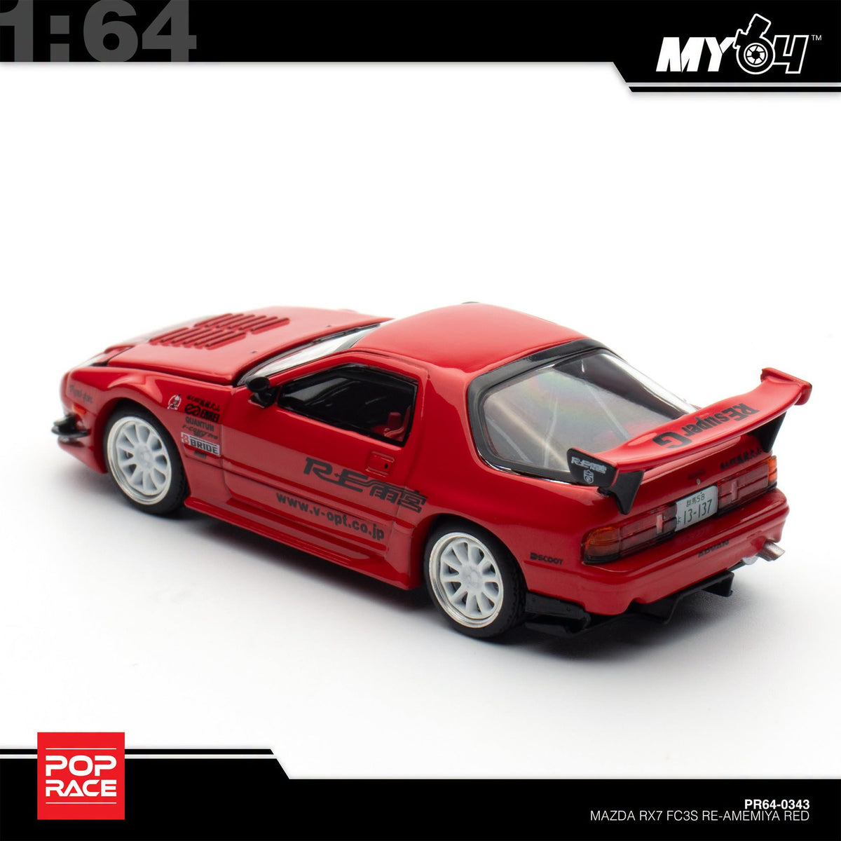 [Pop Race] 1:64 Mazda RX-7 FC3S RE-Amemiya - Red