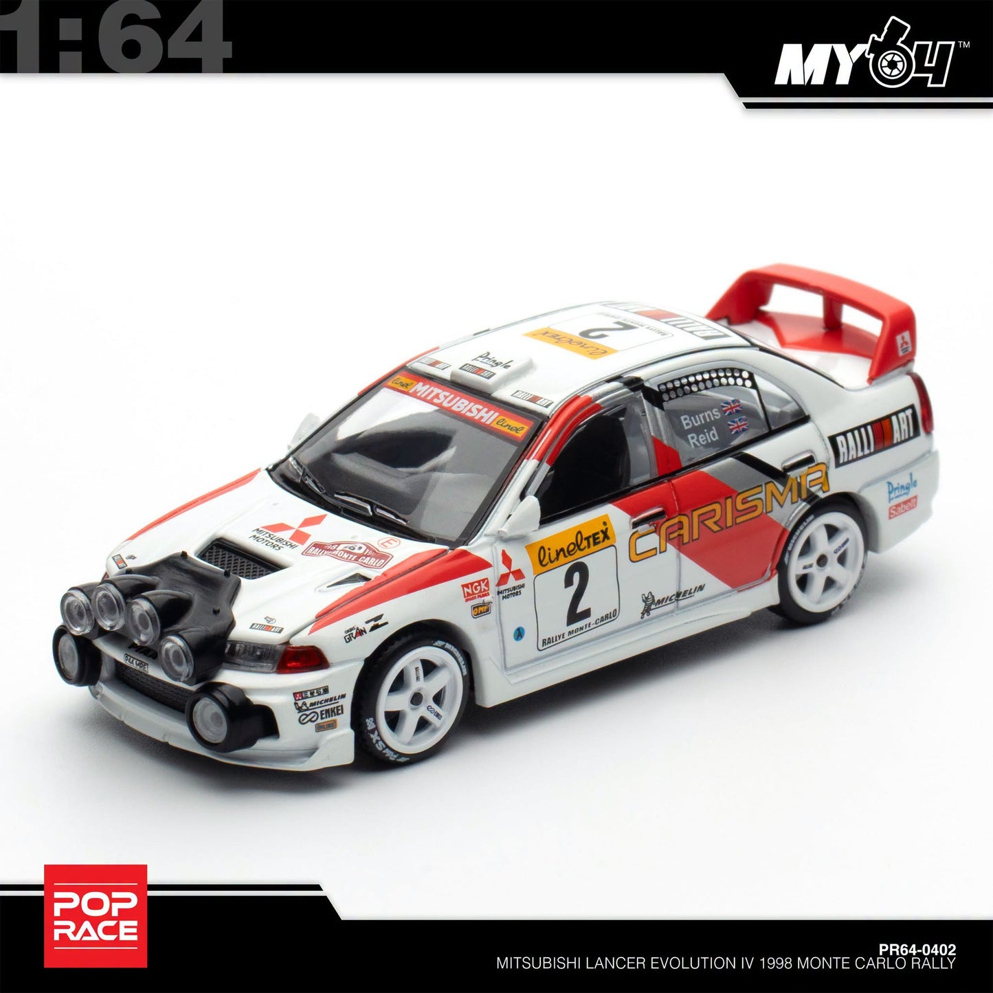 [Pop Race] 1:64 Mitsubishi Lancer Evolution IV - 1998 Monte Carlo