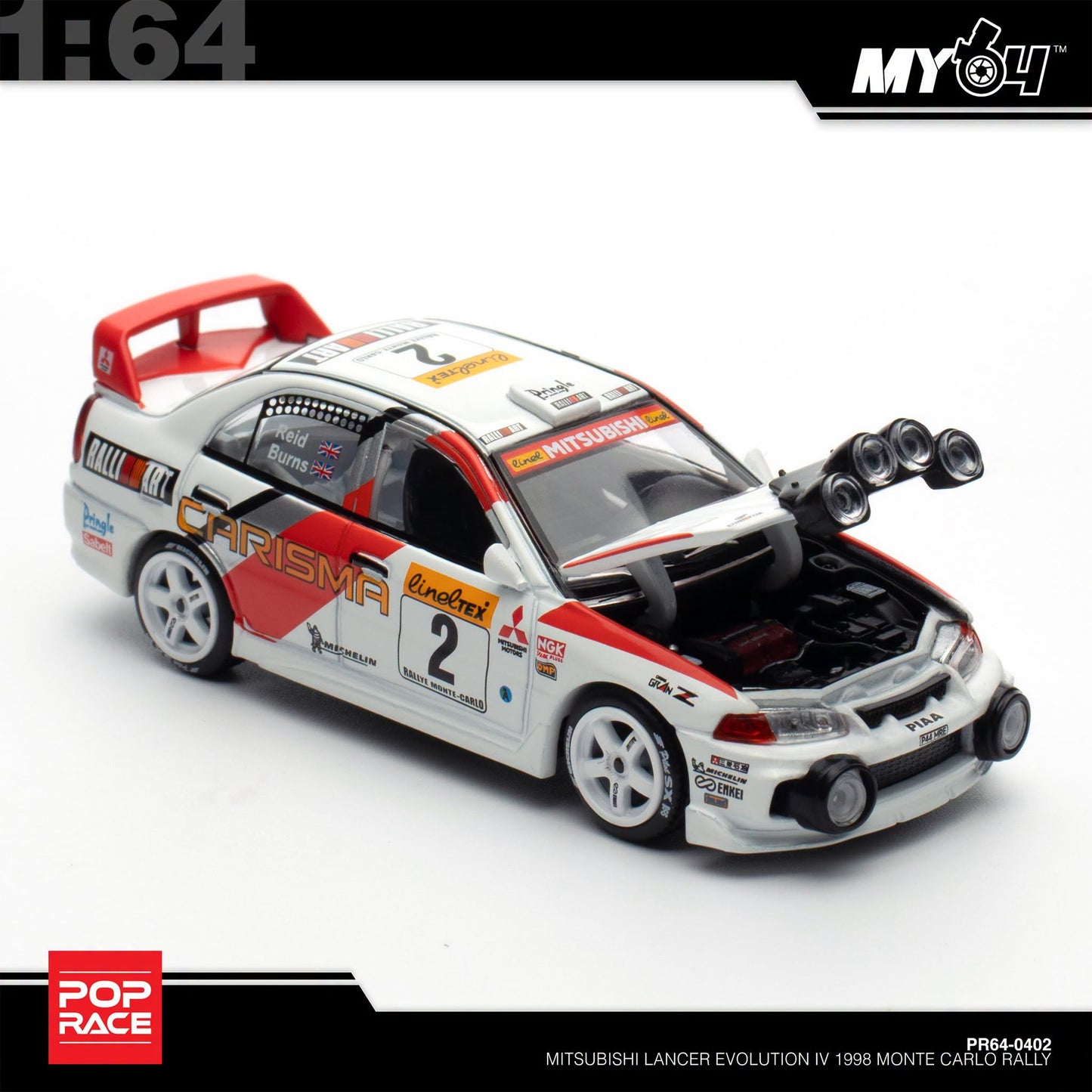 [Pop Race] 1:64 Mitsubishi Lancer Evolution IV - 1998 Monte Carlo