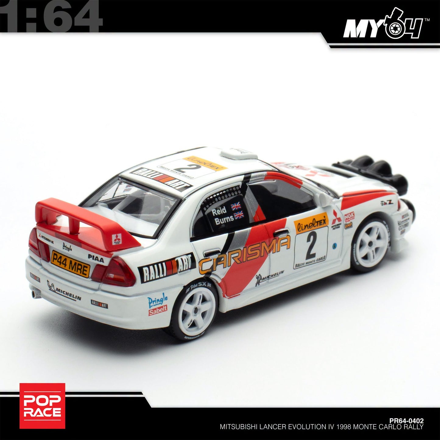 [Pop Race] 1:64 Mitsubishi Lancer Evolution IV - 1998 Monte Carlo