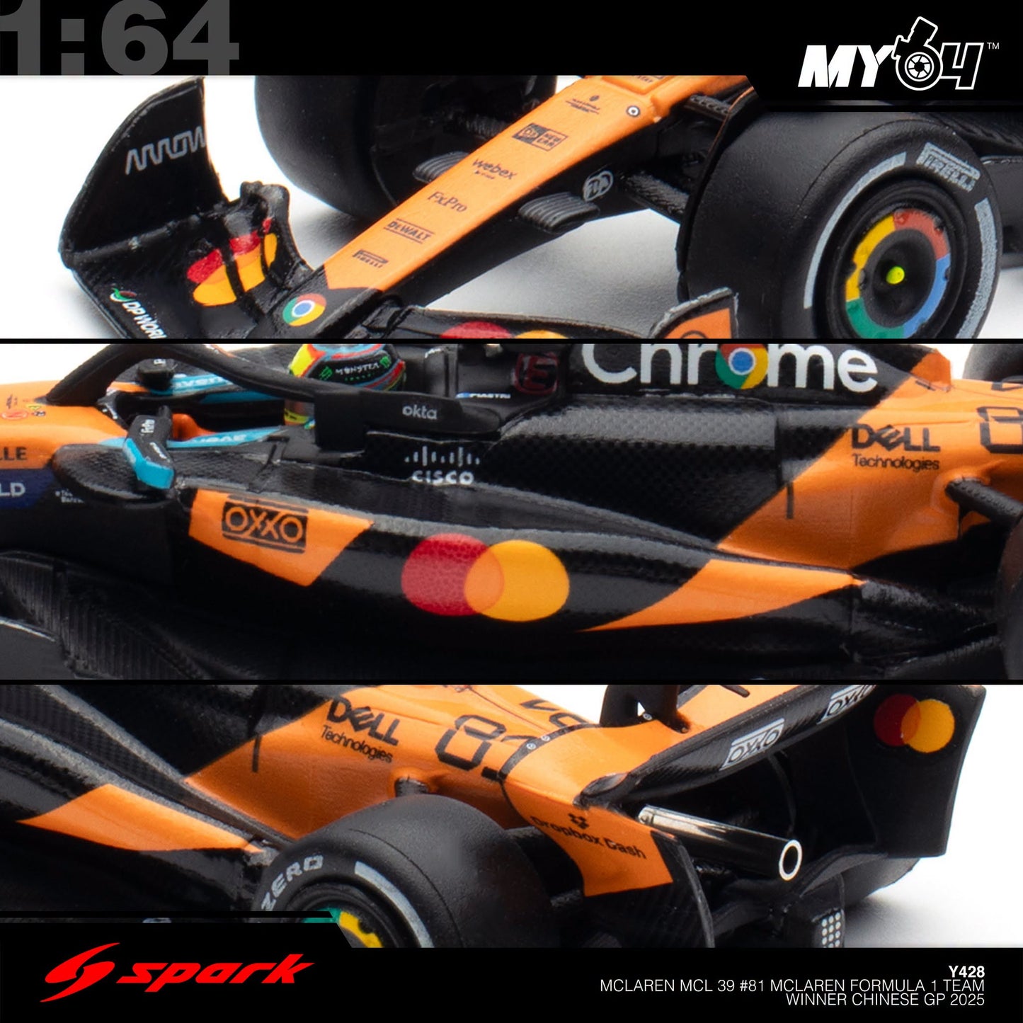 [Sparky] 1:64 McLaren MCL39 No.81 McLaren Formula 1 Team- Winner Chinese GP 2025- Oscar Piastri