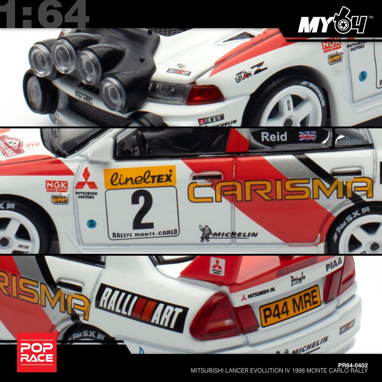 [Pop Race] 1:64 Mitsubishi Lancer Evolution IV - 1998 Monte Carlo