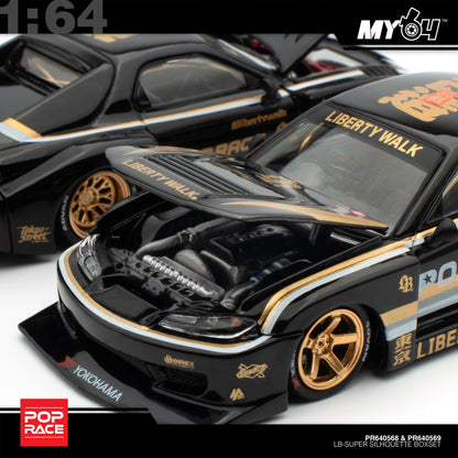 [Pop Race] 1:64 Pop Race x LBWK Box Set (Nissan Silvia S15 LBWK & Mazda RX-7 LBWK)
