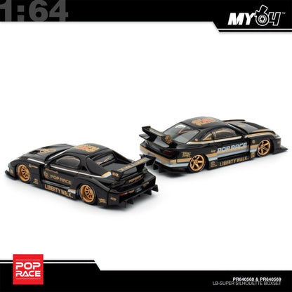 [Pop Race] 1:64 Pop Race x LBWK Box Set (Nissan Silvia S15 LBWK & Mazda RX-7 LBWK)