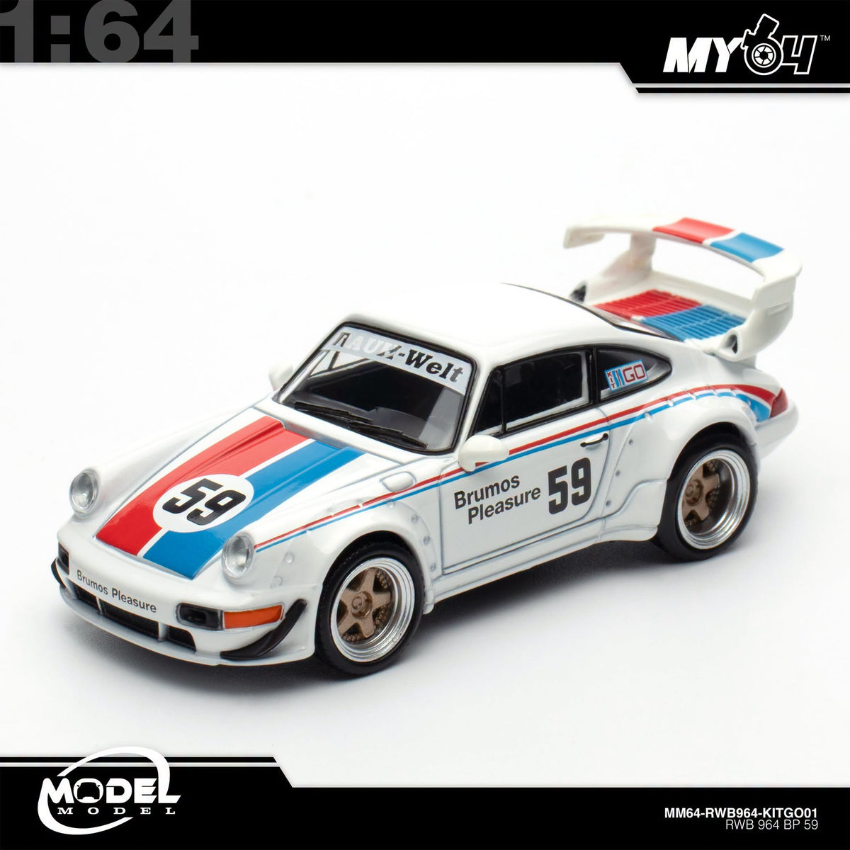 [Kit Go] 1:64 Combo Set H300 Flat Bed Truck + RWB964 (Model Model)