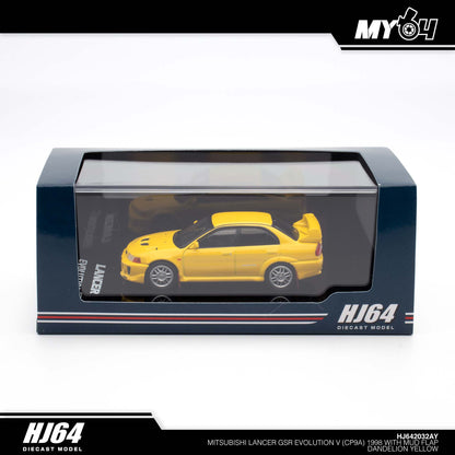 [Hobby Japan] Mitsubishi Lancer GSR Evolution 5 (CP9A) 1998 with Mud Flap - Dandelion Yellow