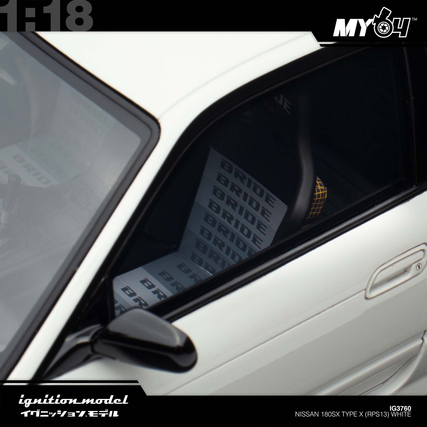 [Ignition Model] Nissan 180SX Type X (RPS13) - White