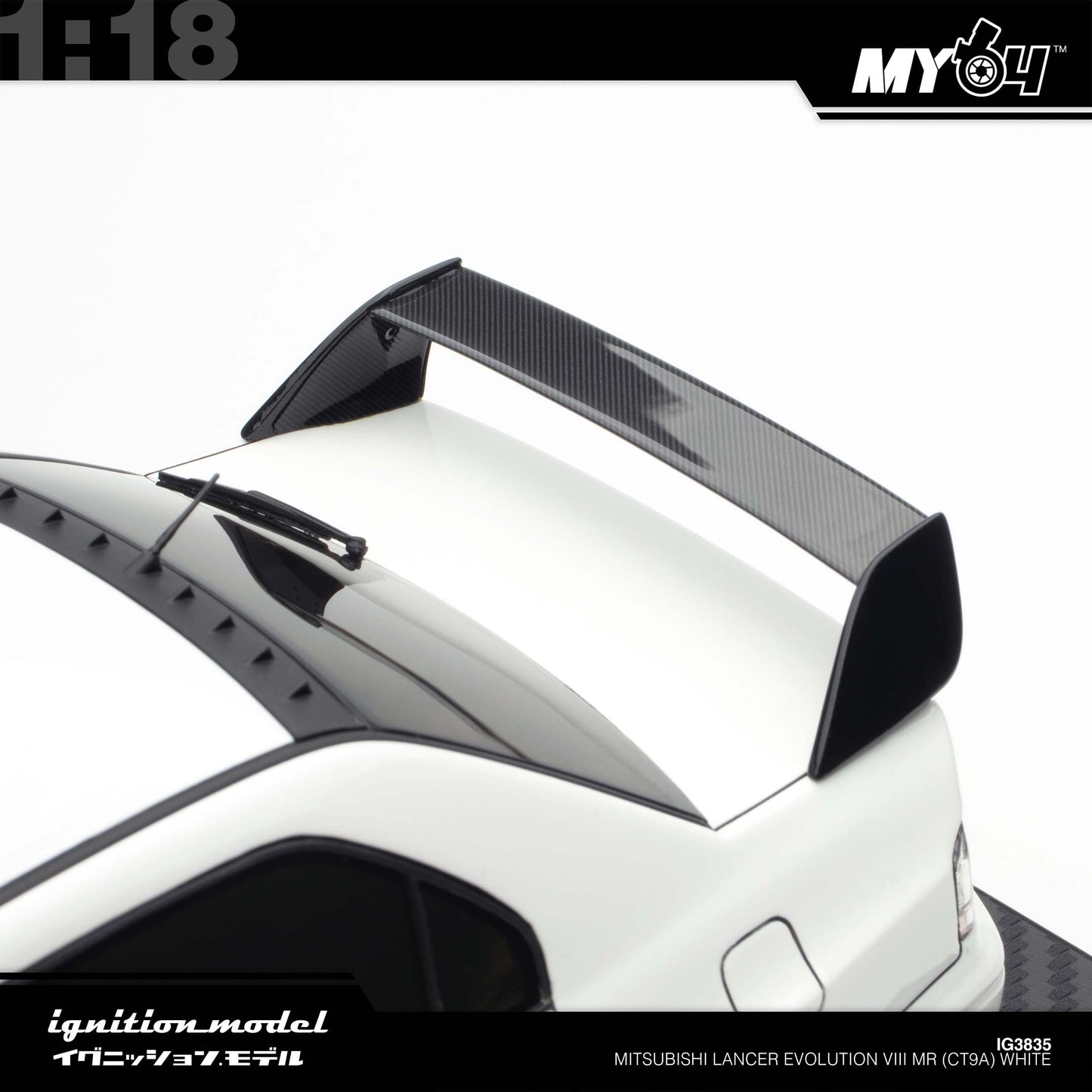 [Ignition Model 1:18 Mitsubishi Lancer Evolution VIII MR (CT9A) - White