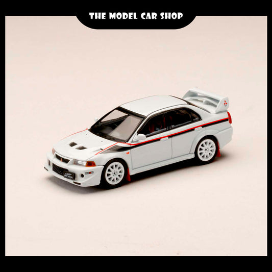 [Hobby Japan] Mitsubishi Lancer GSR Evolution 6 (T.M.E.) Special Coloring Package (GF-CP9A) 2000 with Mud Flap - Scortia White
