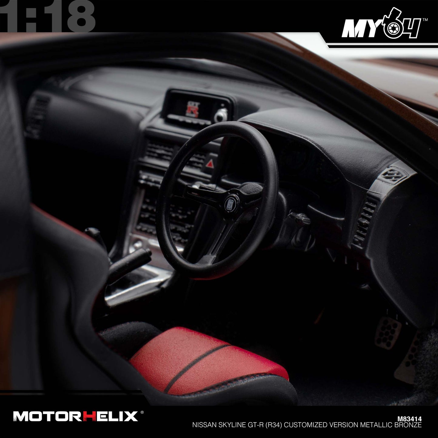 [Motorhelix] Nissan Skyline GT-R (R34) Customized Version  - Metallic Bronze