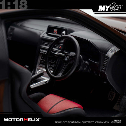 [Motorhelix] Nissan Skyline GT-R (R34) Customized Version  - Metallic Bronze