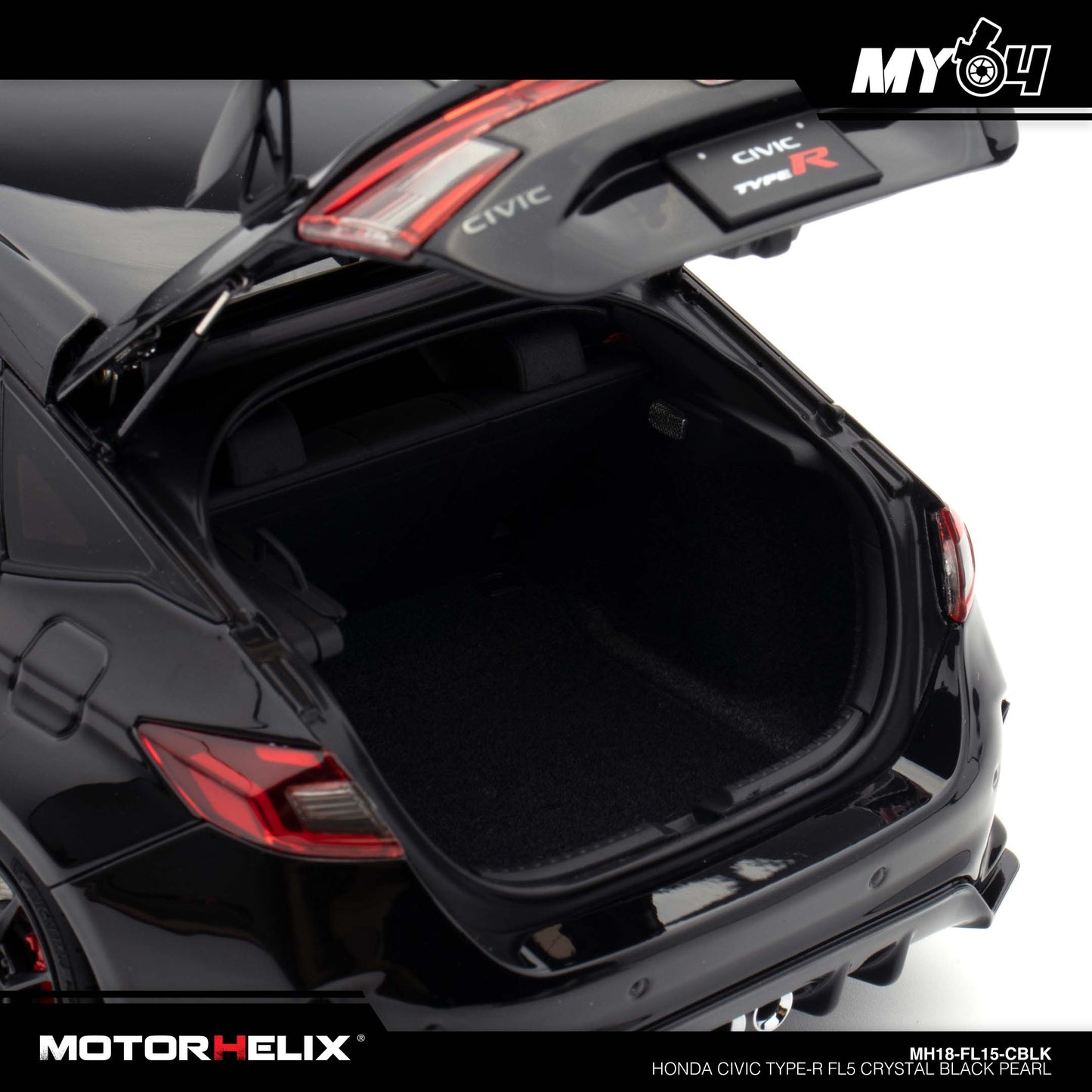 [Motorhelix] 1/18 Honda Civic Type-R FL5 - Crystal Black Pearl