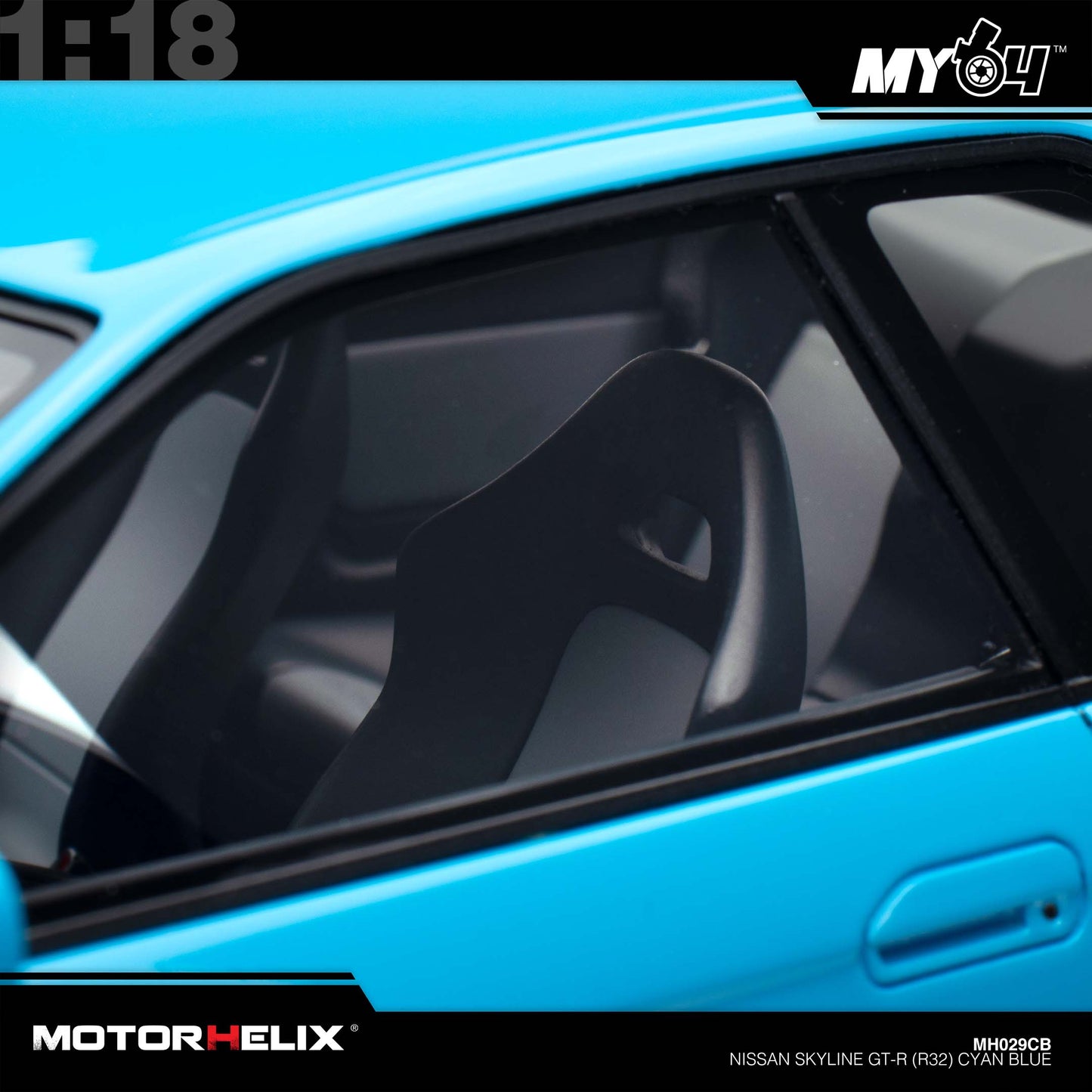 [Motorhelix] Nissan Skyline GT-R (R32) - Cyan Blue