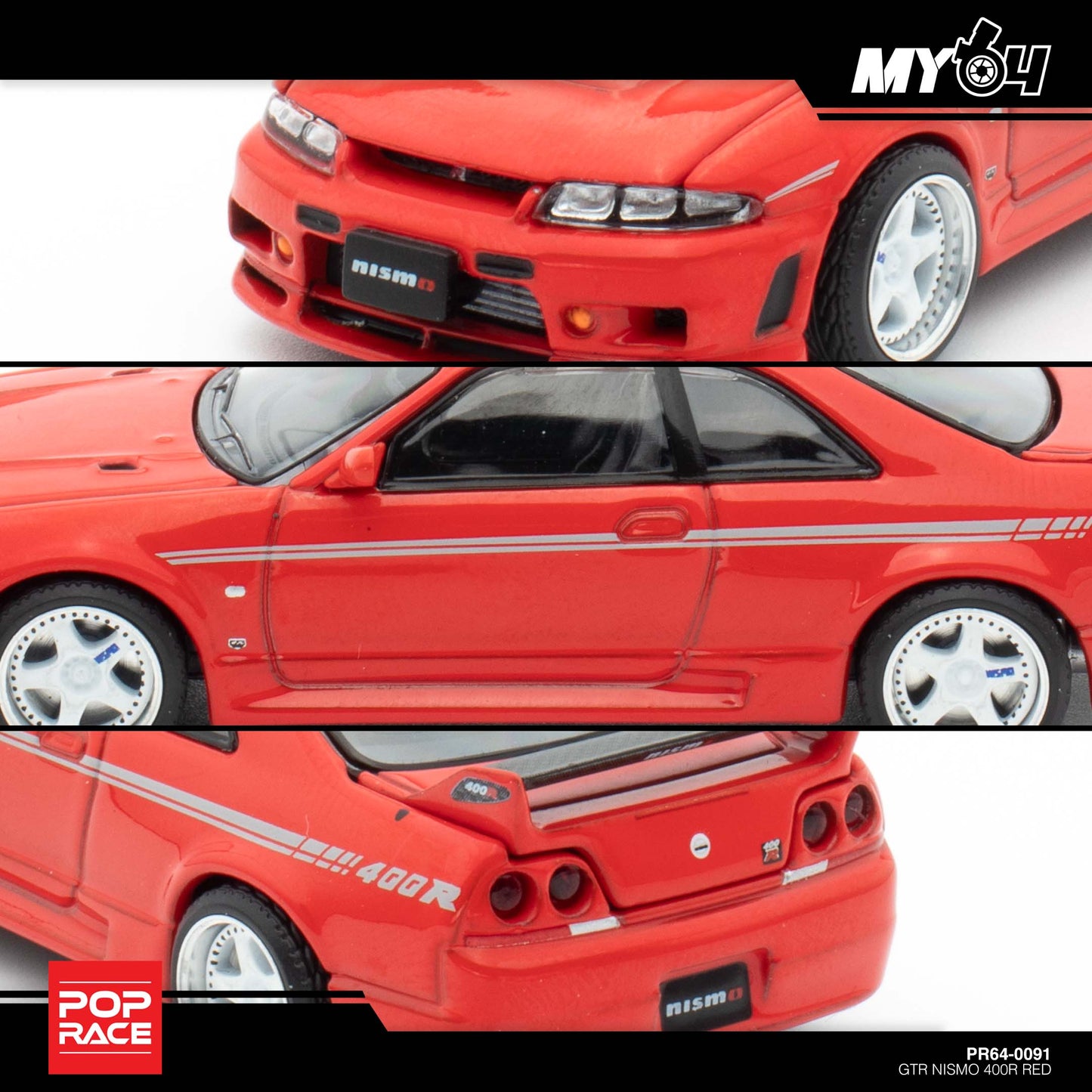 [Pop Race] Nissan Skyline GT-R R33 NISMO 400R - Red