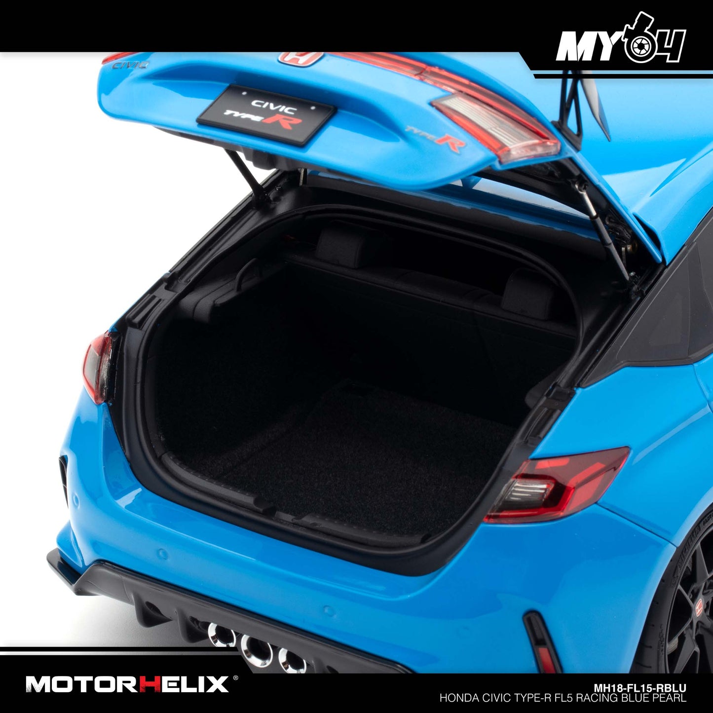 [Motorhelix] 1/18 Honda Civic Type-R FL5 - Racing Blue Pearl