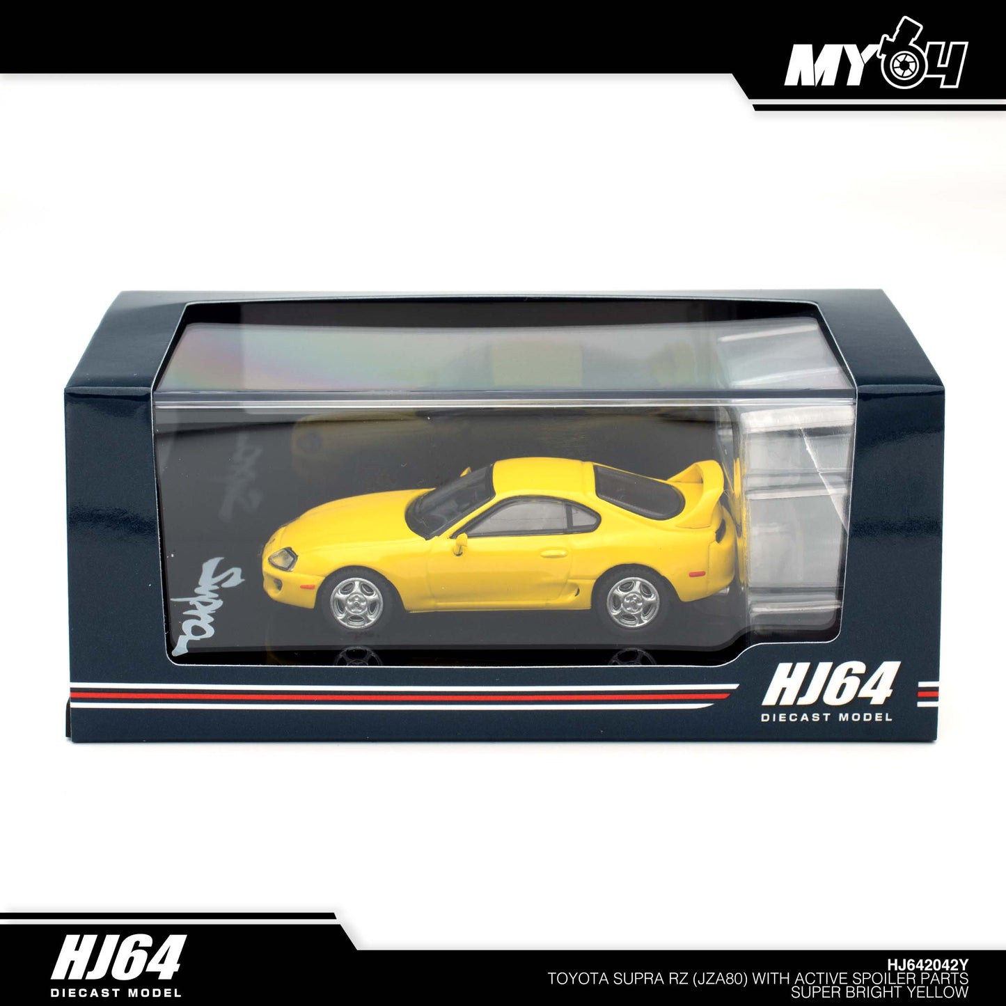 [Hobby Japan] Toyota SUPRA RZ (JZA80) with Active Spoiler Parts - Super Bright Yellow