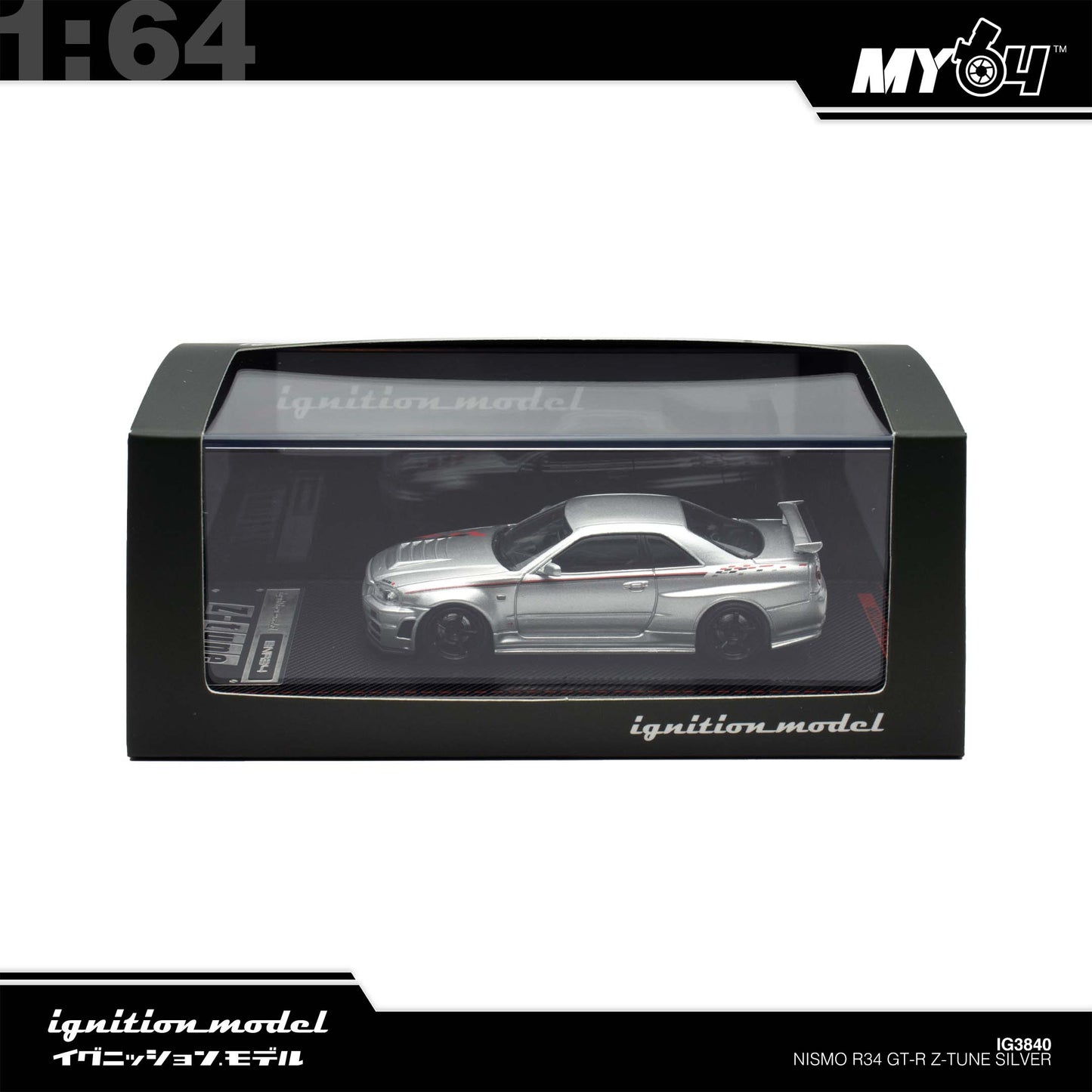 [Ignition Model] 1:64 Nismo Nissan Skyline R34 GT-R Z-Tune - Silver