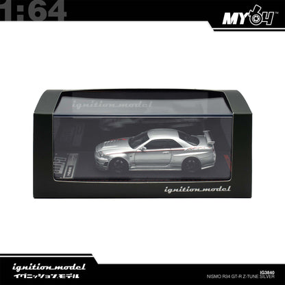 [Ignition Model] 1:64 Nismo Nissan Skyline R34 GT-R Z-Tune - Silver