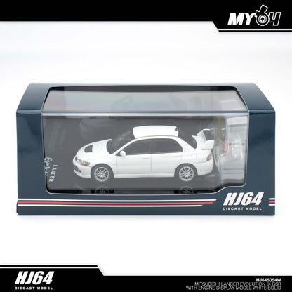 [Hobby Japan] Mitsubishi Lancer Evolution 9 GSR with Engine Display Model - White Solid