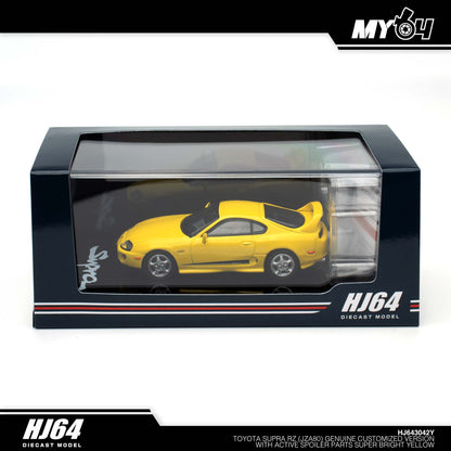 [Hobby Japan] Toyota SUPRA RZ (JZA80) GENUINE CUSTOMIZED VERSION with Active Spoiler Parts - Super Bright Yellow