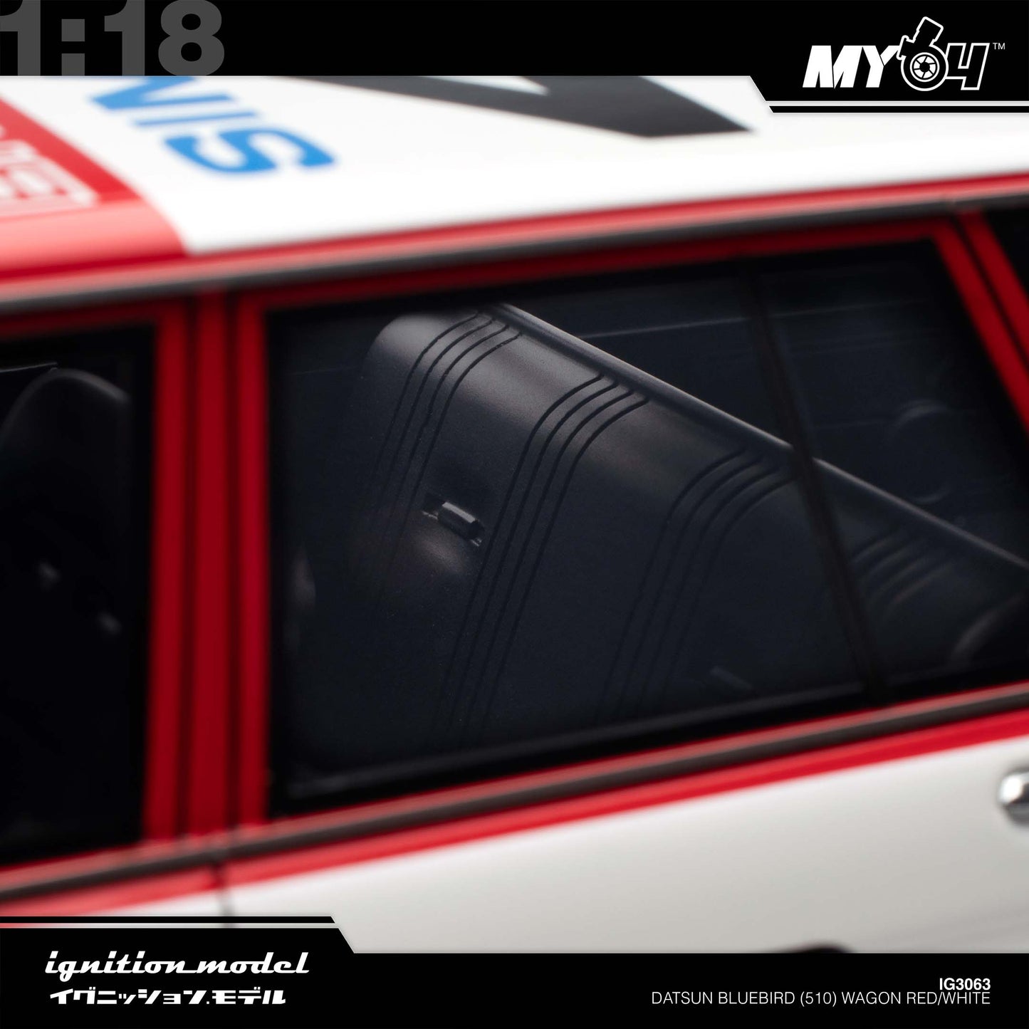 [Ignition Model] Datsun Bluebird (510) Wagon - Red/White
